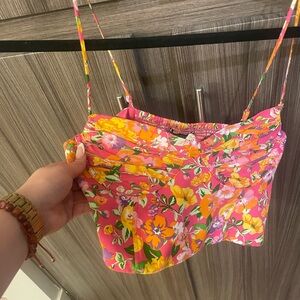 Zara floral crop top